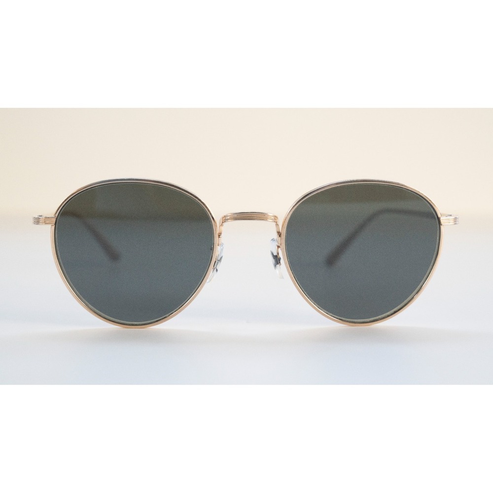 Oliver Peoples OV1231ST 5252R5 The Row Brownstone 2 Gold Authentic Sunglasses